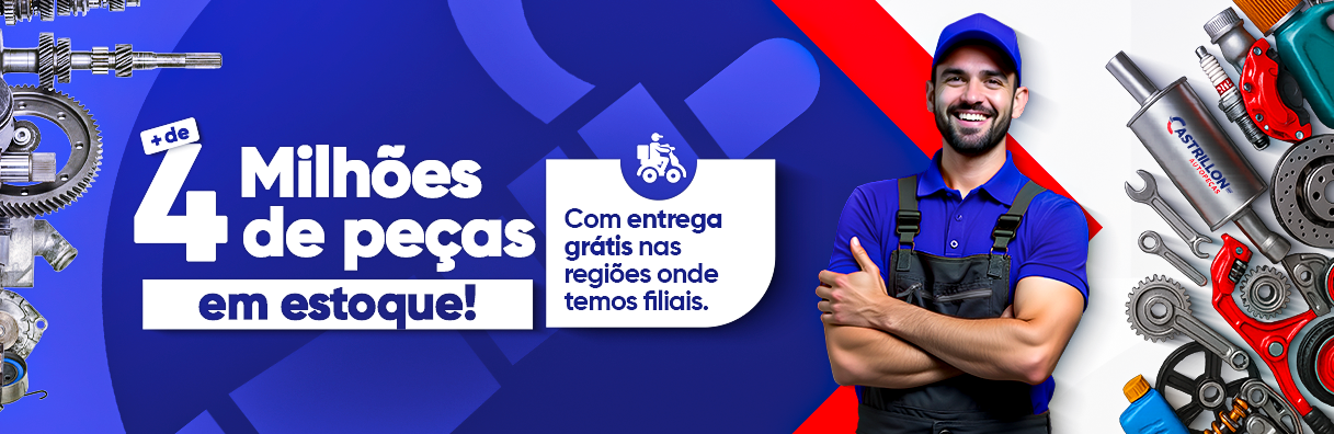 MAIS DE 4 MILHÕES DE PEÇAS EM ESTOQUE